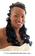Chignon de mariée en demie queue avec cascade de boucles 
